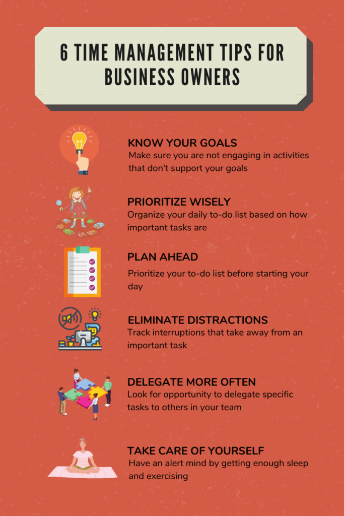 time management tips infographic